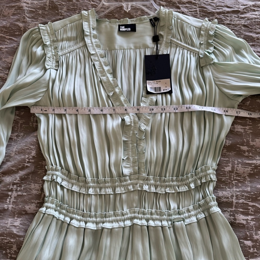 NWT! The Kooples Elegant Mint Green Women's Dress, Size 1 - Picture 14 of 16
